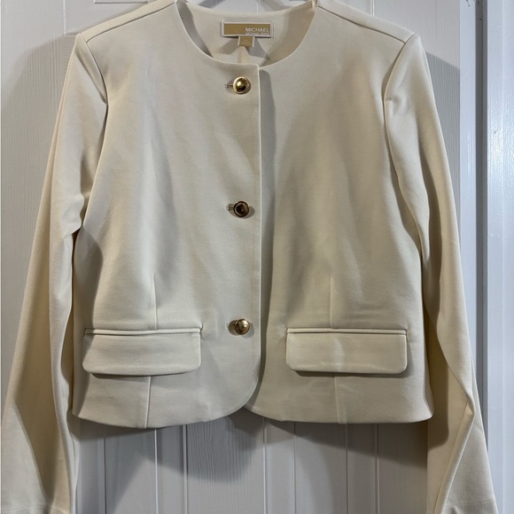Michael Kors Cream Blazer and skirt with Gold Buttons - Picture 5 of 5
